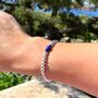 Lapis Lazuli Sterling Silver Bead Bracelet, thumbnail 1 of 5
