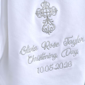 Christening White Blanket With Silver Cross, 2 of 7