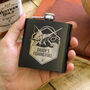 Personalised Fishing Adventure Hip Flask For Camping, thumbnail 1 of 2
