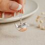 Personalised Sterling Silver And Rose Gold Robin Pendant Necklace, thumbnail 1 of 9