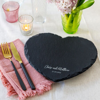 Personalised Couples Slate Serving/Cheese Board, 2 of 5
