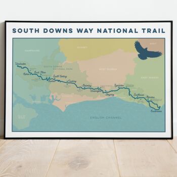 South Downs Way Map Art Print, 3 of 10