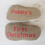 Personalised Christmas Dinosaur Baby Shoes, thumbnail 3 of 8