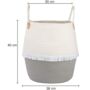 Nursery Laundry Basket Storage Grey Beige With Tassels, thumbnail 2 of 4