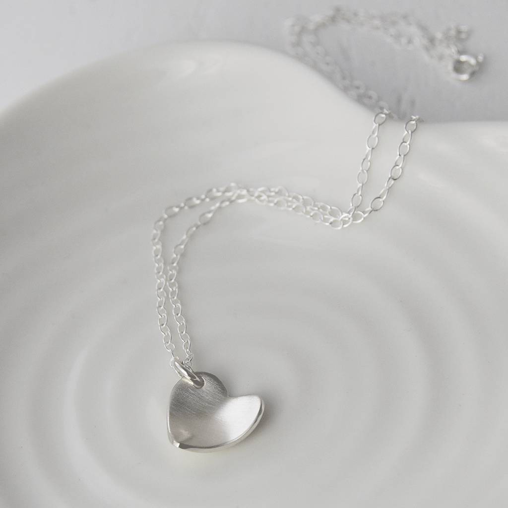 Personalised Concave Love Heart Necklace By Hold upon Heart ...