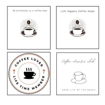 Coffee Bean Pin On Bespoke Coffee Themed Gift Card, 9 of 12