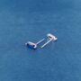 Sapphire Blue Birthstone Stud Earrings, 925 Sterling Silver, thumbnail 4 of 6