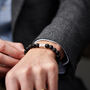 Personalised Men's Sterling Silver And Black Onyx Bead Tally Year Bracelet, thumbnail 1 of 4