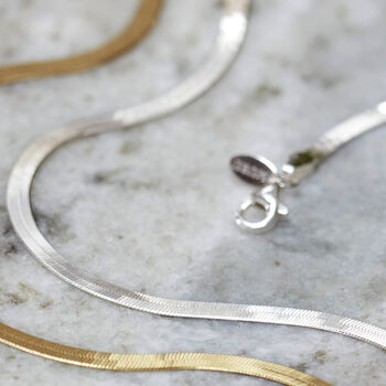 Snake Chain Bracelet In Sterling Silver, 2 of 4