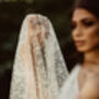Snowy Flocked Tulle Cathedral Wedding Veil, thumbnail 4 of 6