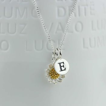 Personalised Sterling Silver Daisy Necklace, 2 of 4