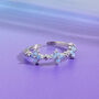Forget Me Not Flower Gold Or Silver Plated Ring, thumbnail 4 of 11