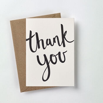 'Thank You' Script Letterpress Card, 3 of 3