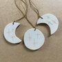 Copper Moon Phase Hanging Ceramic Decorations, thumbnail 5 of 7