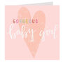 Baby Girl Card With Silver Foiled Writing, thumbnail 4 of 4