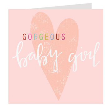 Baby Girl Card With Silver Foiled Writing, 4 of 4