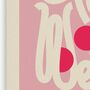 Stay Weird Bold Illustrated Playful Print, Typographic Nostalgic Style, Bright Pink Graphic Portrait Artwork Design, A5 A4 A3 A2 A1, thumbnail 4 of 4