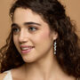 Rainbow Moonstone And Aqua Chalcedony Drop Earrings, thumbnail 3 of 5