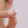 Sterling Silver Horizontal Bar Dangle Hoop Earrings, thumbnail 8 of 11