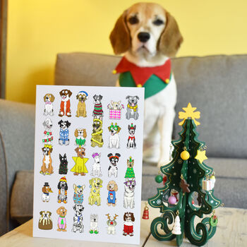 Cartoon Dogs Christmas Card, 4 of 5