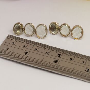 Green Amethyst Sterling Silver Earrings, 6 of 8
