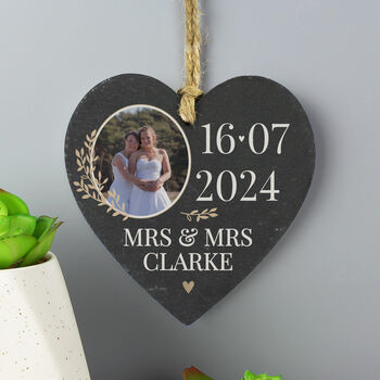 Personalised Wedding Photo Slate, 2 of 2