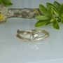 Moissanite And Gold Twig Engagement Ring, thumbnail 9 of 12