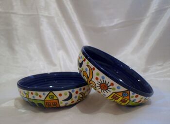 Marilee Blue Pottery Salad Bowls, 2 of 3