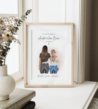 Personalised Auntie Hug Print – Gift From Niece, 2 of 6