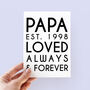 Papa Est. Personalised Father's Day Card, thumbnail 1 of 5