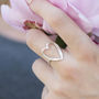 Sterling Silver Large Happily Ever After Heart Ring, thumbnail 1 of 5