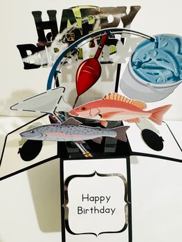 Fishing Themed 3D Birthday Card, 4 of 8