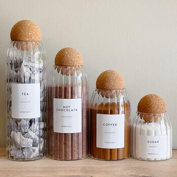 Rippled Cork Ball Jar With Personalised Label, 8 of 10