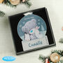 Personalised Tiny Tatty Teddy Snow Globe Bauble, thumbnail 3 of 4