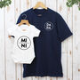 Dada And Mini Matching Daddy And Children's T Shirt Set, thumbnail 1 of 4