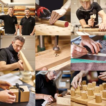 Personalised Solid Oak Guitar Stand For Non Symmetrical Headstocks, 7 of 7