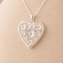 Personalised Sterling Silver Daisy Heart Locket, thumbnail 1 of 9