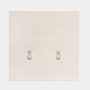 Bridal Party Sterling Silver Pearl Drop Earrings Gift, 4 of 7