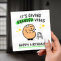 Grandpa Vibes Birthday Card – Funny Greeting For Him, thumbnail 1 of 5