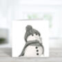 Luxury Snowman Hand Drawn Greeting Card And Envelope, thumbnail 1 of 4