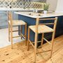 Wooden And Wicker Bar Stool, thumbnail 2 of 12