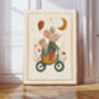 Little Mouse Tricycle Nursery Art Print, thumbnail 1 of 4