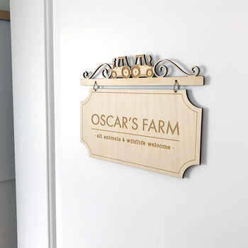 Personalised Farm Bedroom Door Sign, 2 of 4