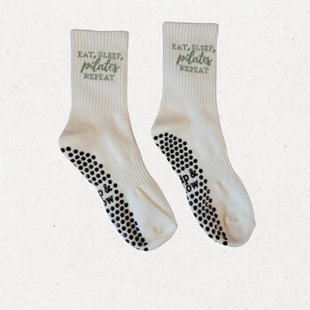 'Eat, Sleep, Pilates, Repeat' Grip Socks, 2 of 3