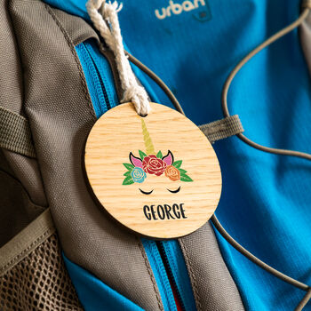 Personalised School Bag Name Tag Unicorn, 3 of 3