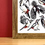 Woodpeckers Watercolour Art Print, thumbnail 7 of 9