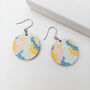 Mosaic Wooden Drop Earrings, thumbnail 4 of 8