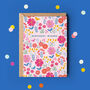 Happy Birthday Card Pink Floral Pattern, thumbnail 1 of 3