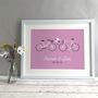 Personalised Bikes Wedding Or Anniversary Gift Print, thumbnail 1 of 5