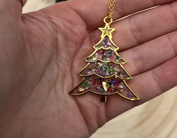 Christmas Tree Pendant With Real Flowers, 2 of 2